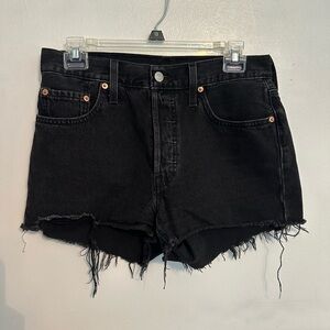 Levi's 501 Black Jean Shorts